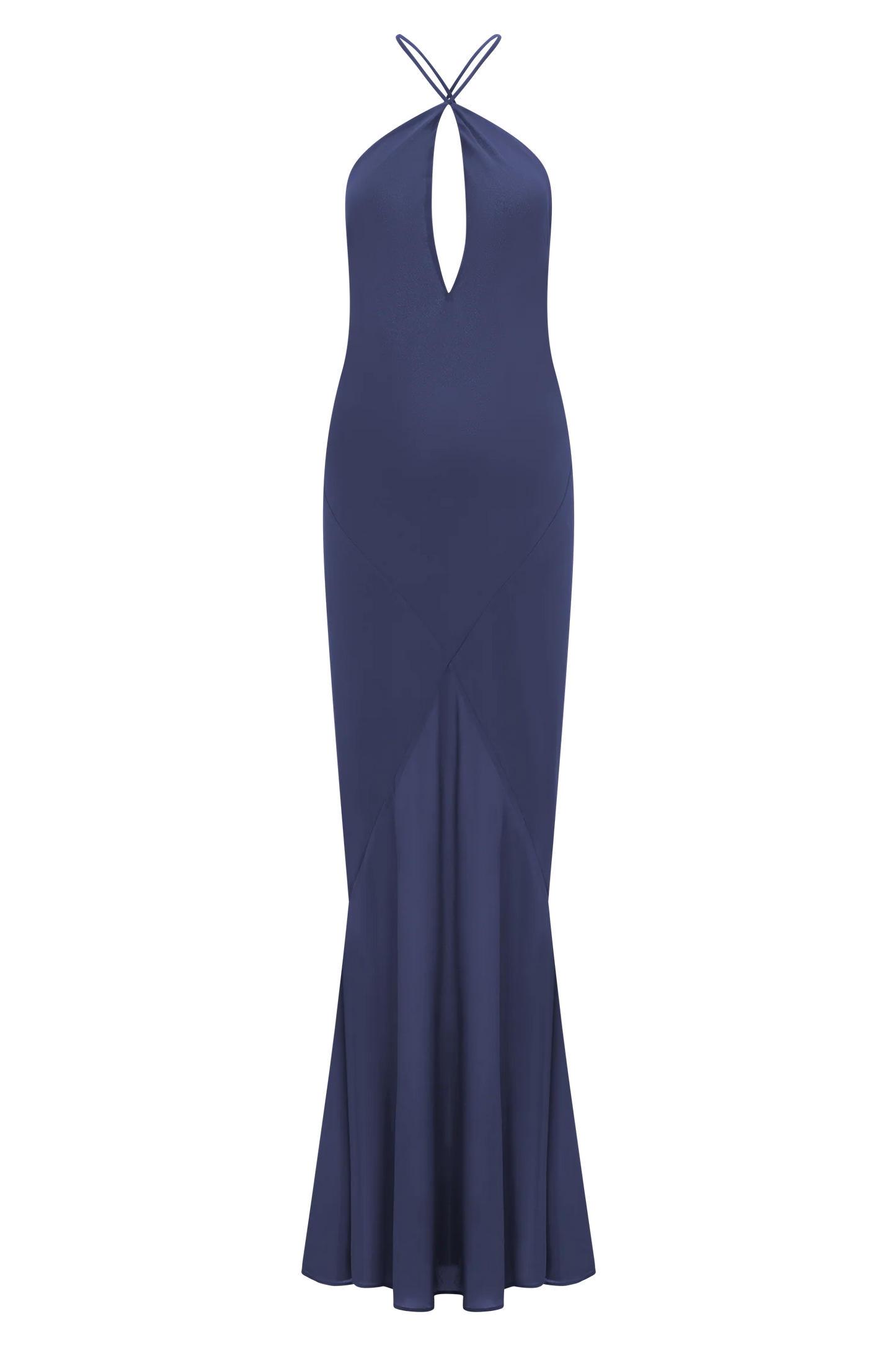 Nerea Slip Halter Maxi Dress - Purple Ink