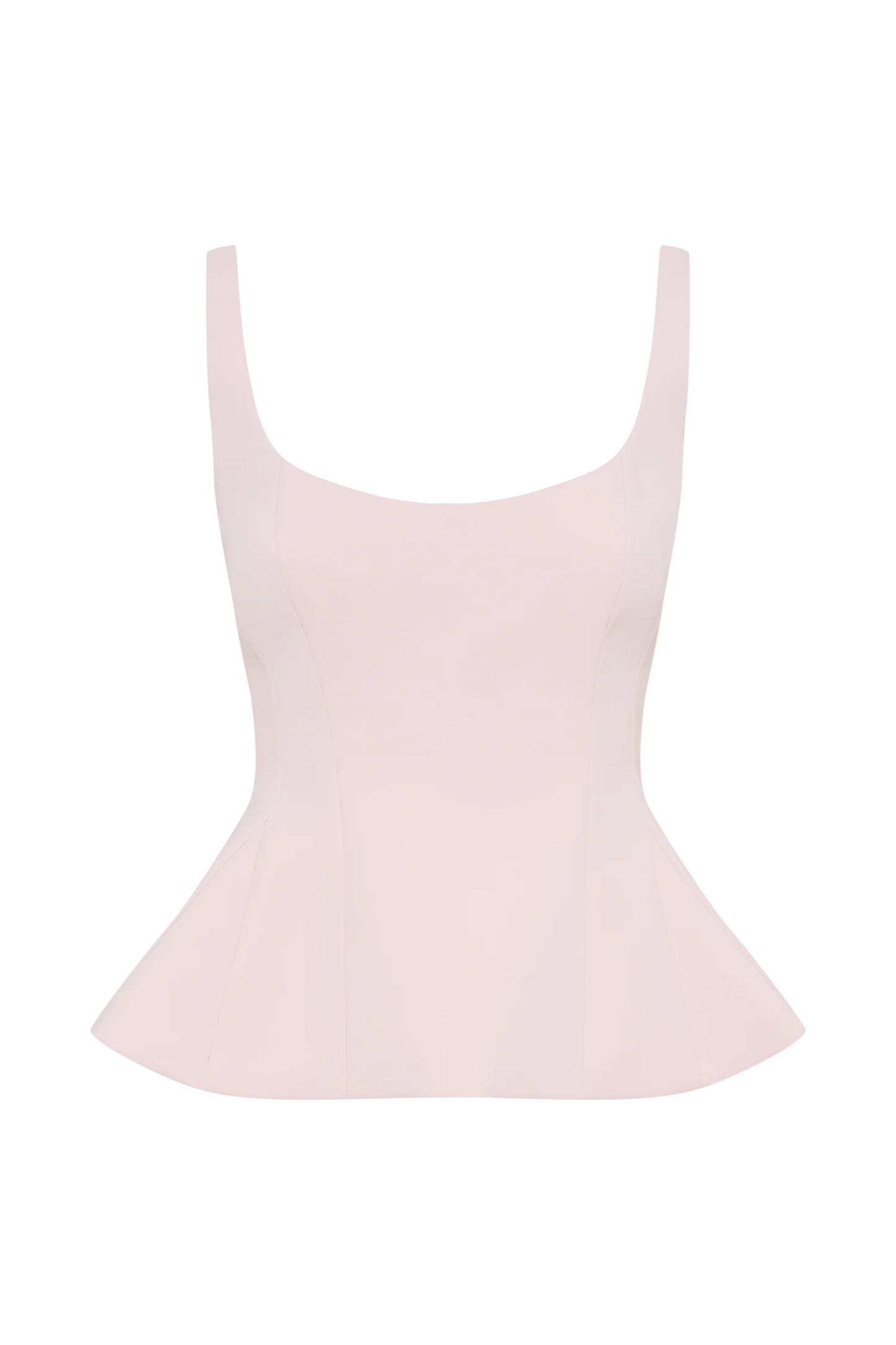Korrie Suiting Peplum Top - Powder Pink