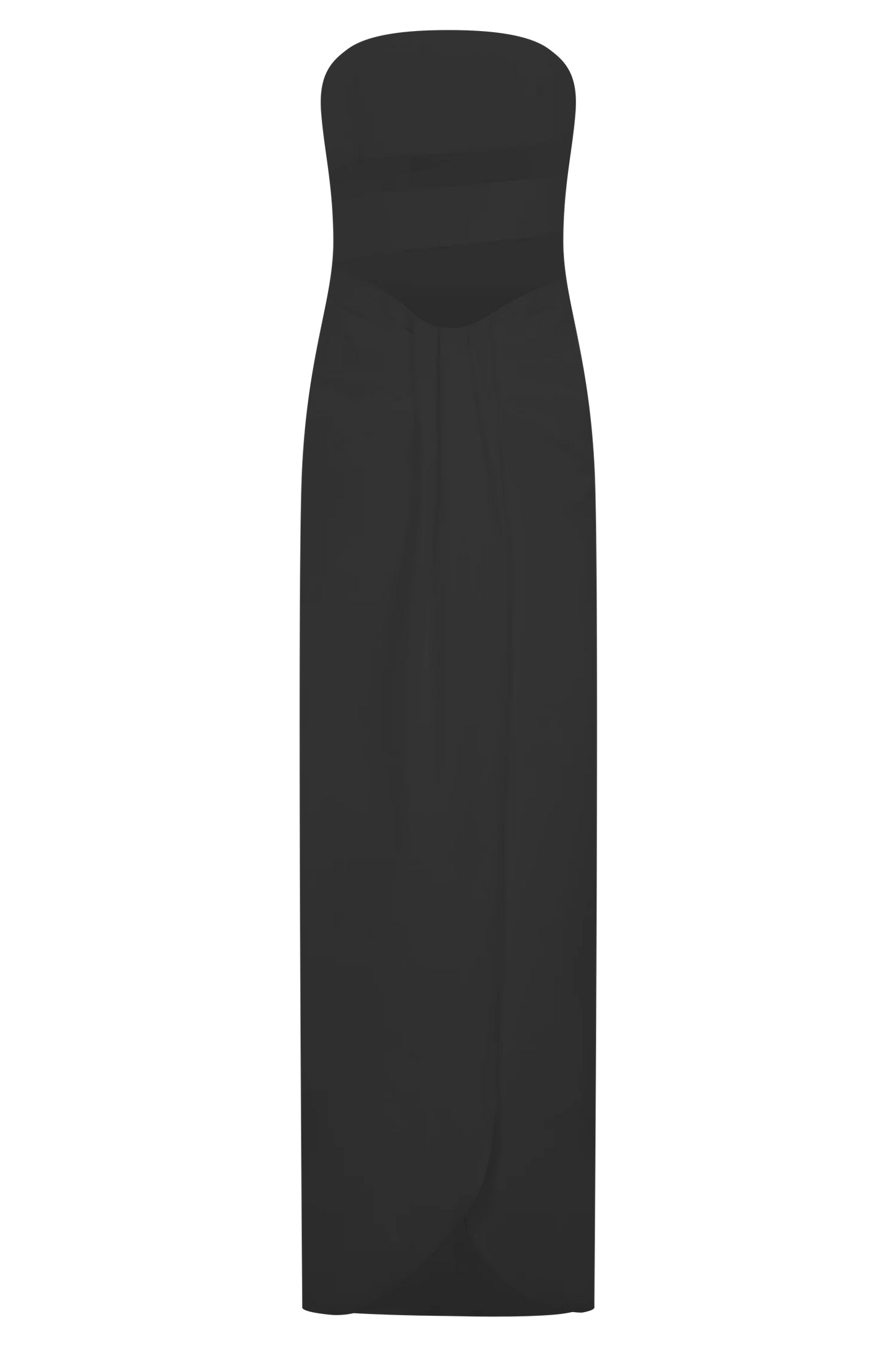 Paulina Cut Out Strapless Maxi Dress - Black