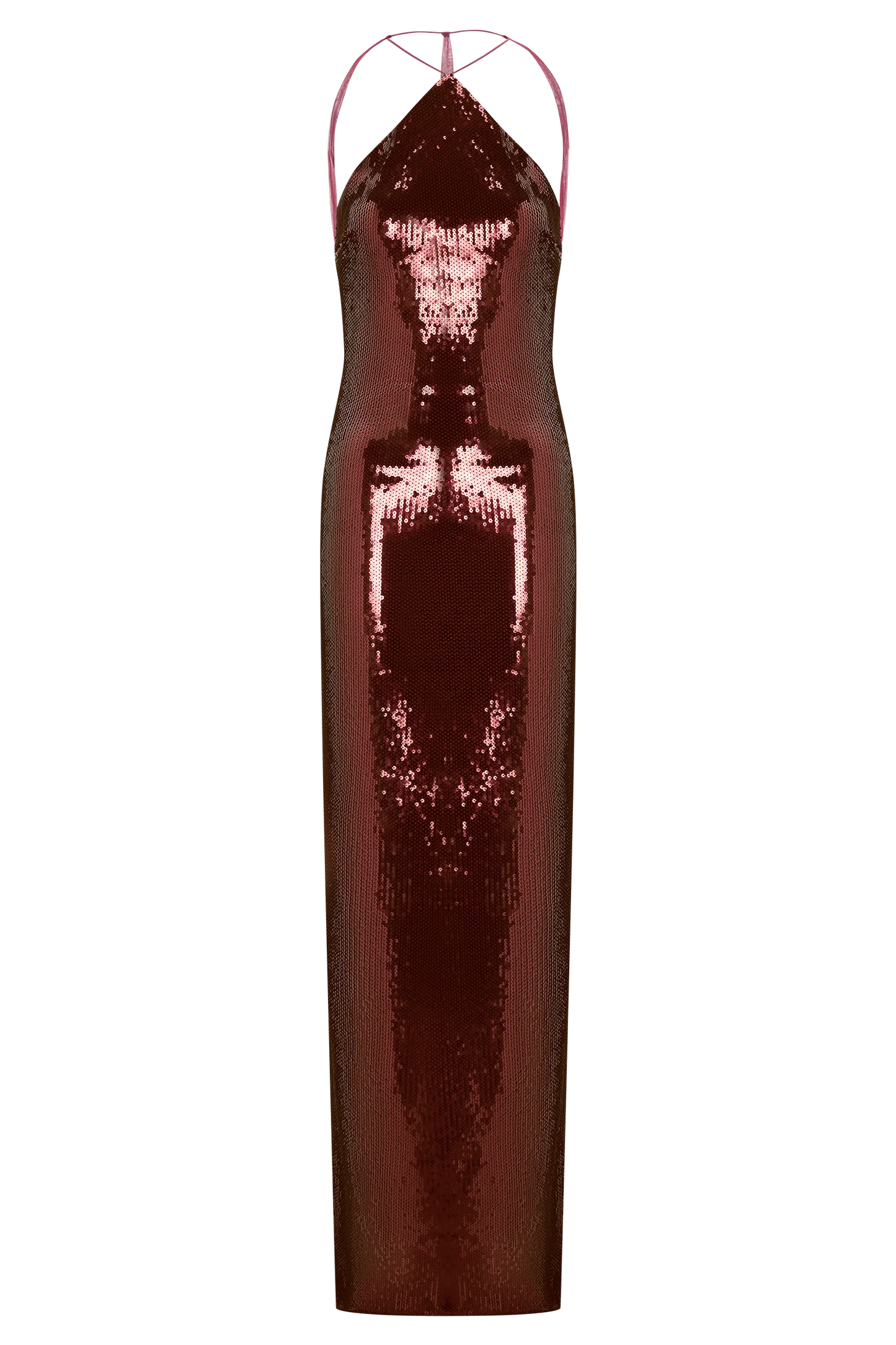 Baldwin Sequin Cut Out Maxi Dress - Mahogany