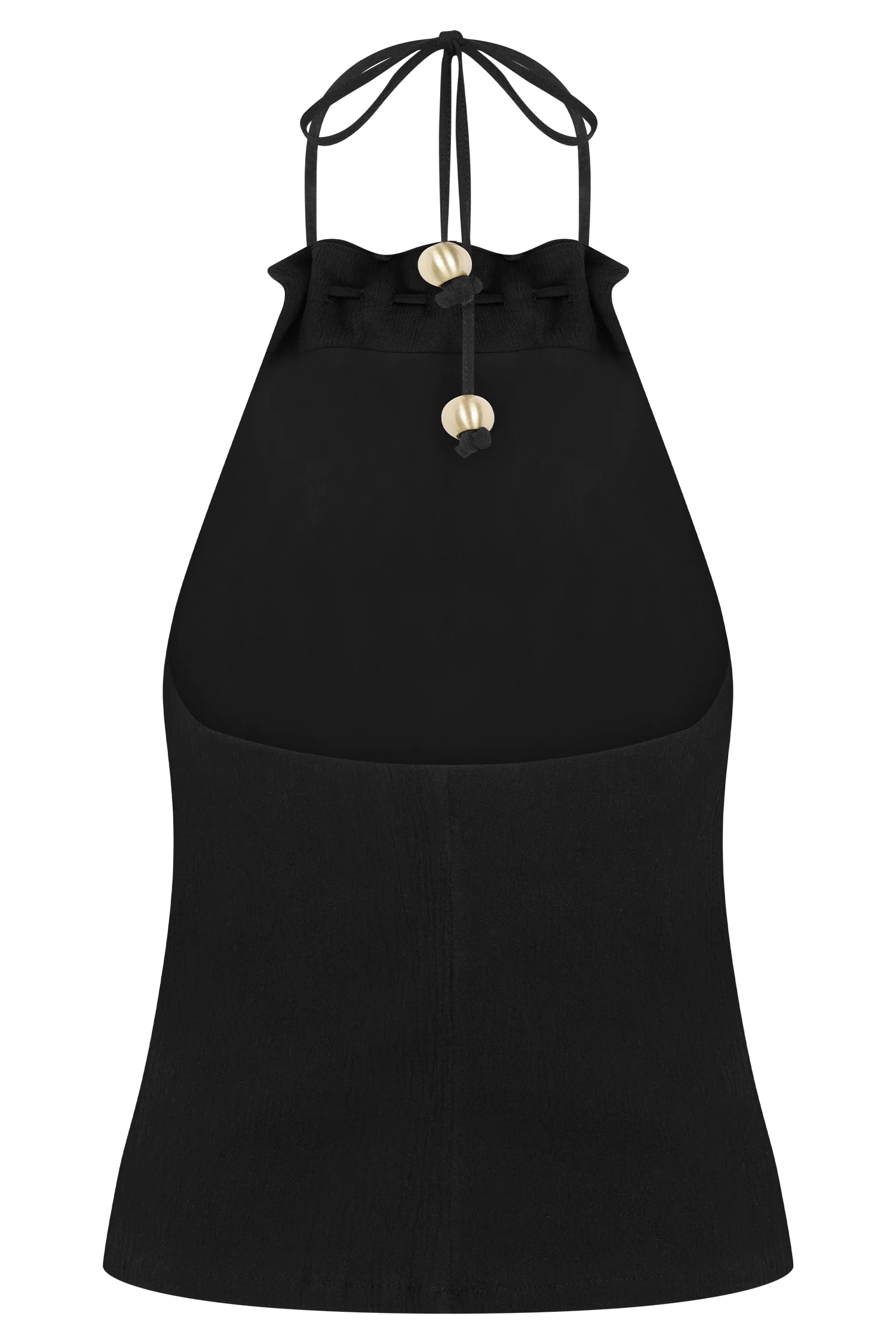 Abeda Cotton Top With Hardware - Black